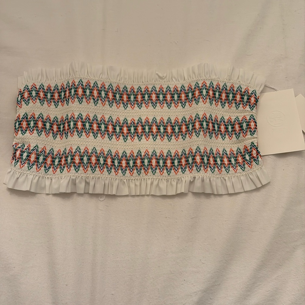 NWT TORY BURCH COSTA BANDEAU TOP- size Large